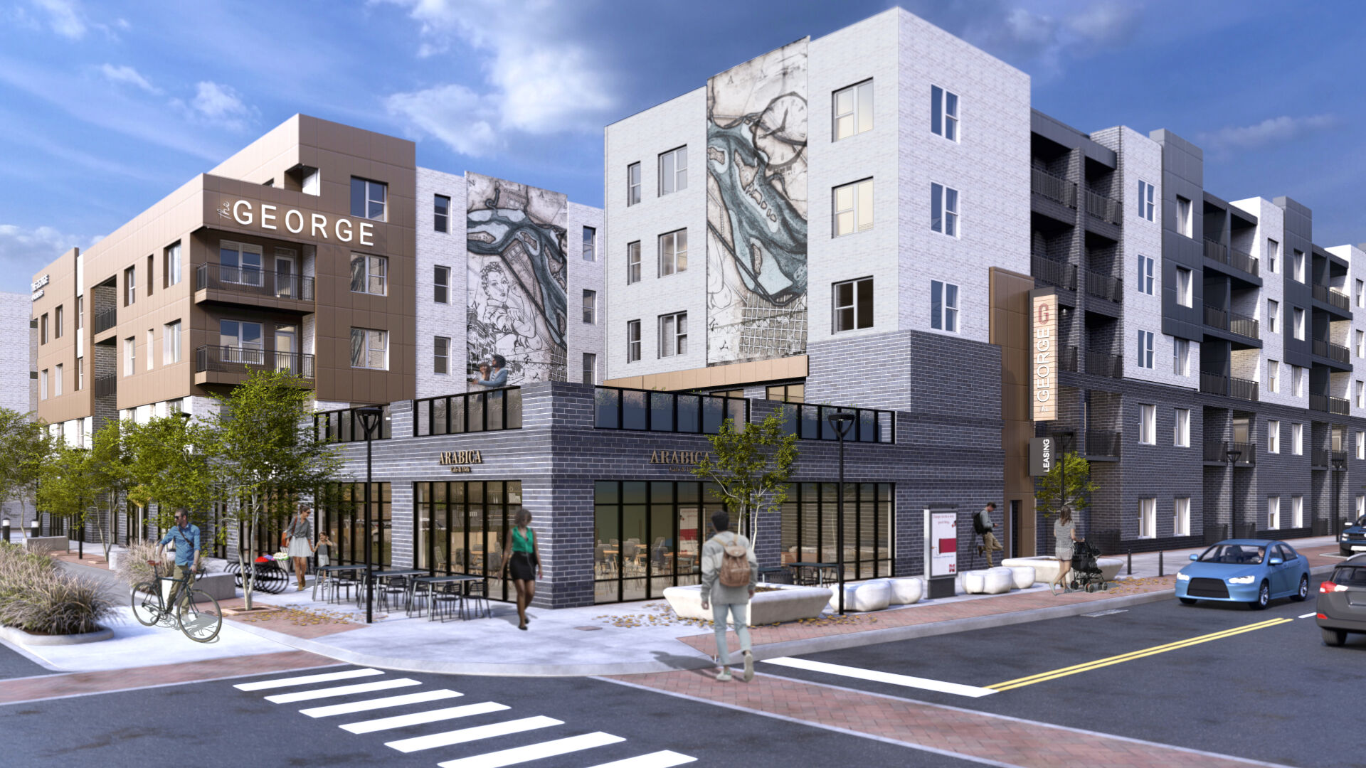 Visualization of 'The George' luxury apartments planned for Clarksville, Indiana